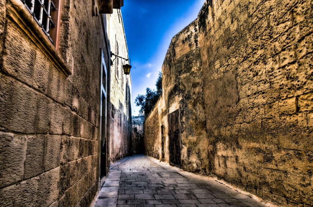Mdina City Malta Narrow Streets